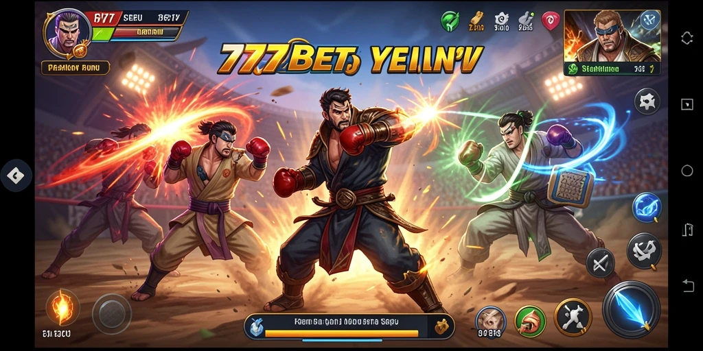 Screenshot gameplay 777BET menampilkan aksi pertarungan yang mendebarkan.