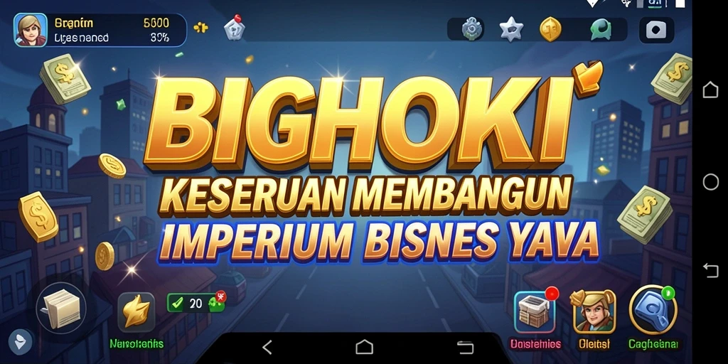 Gameplay BIGHOKI menampilkan momen seru dalam membangun bisnis.