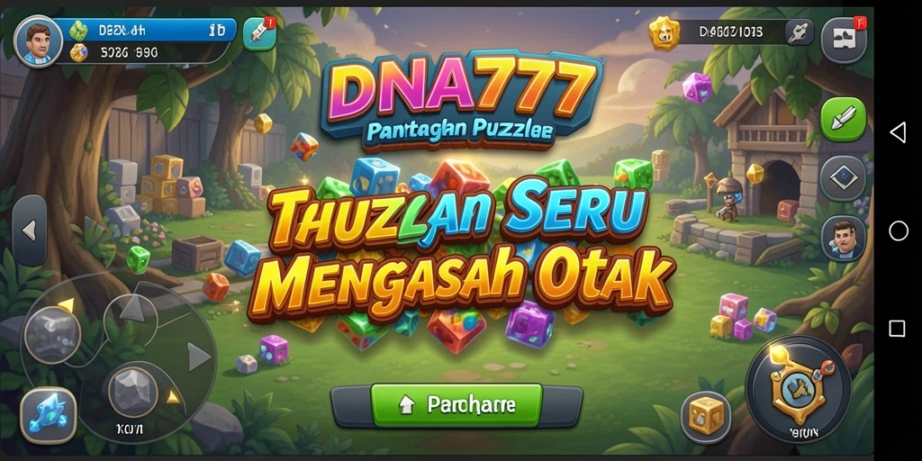 Screenshot game DNA777 menampilkan gameplay Puzzle yang menarik.