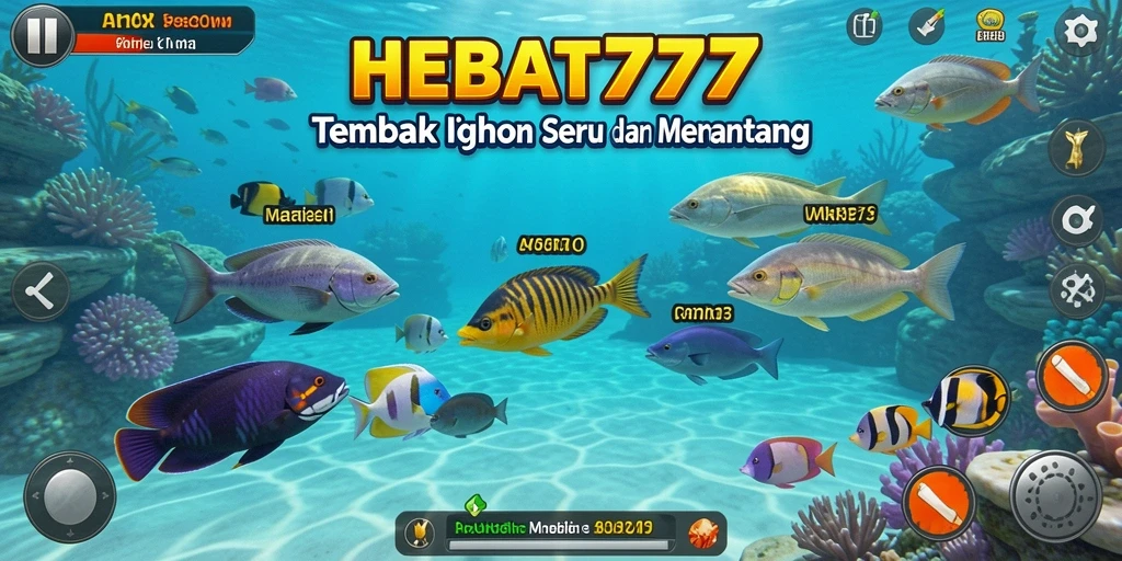 Tampilan gameplay <strong>HEBAT777</strong> yang penuh aksi tembak ikan.