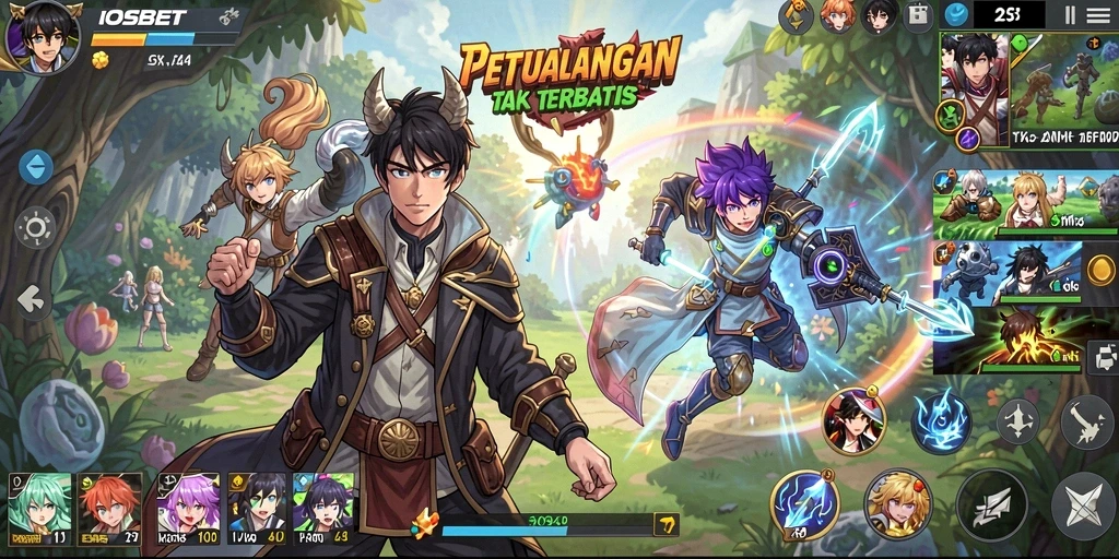 Tangkapan layar gameplay <strong>IOSBET</strong> menunjukkan aksi seru dalam dunia anime.