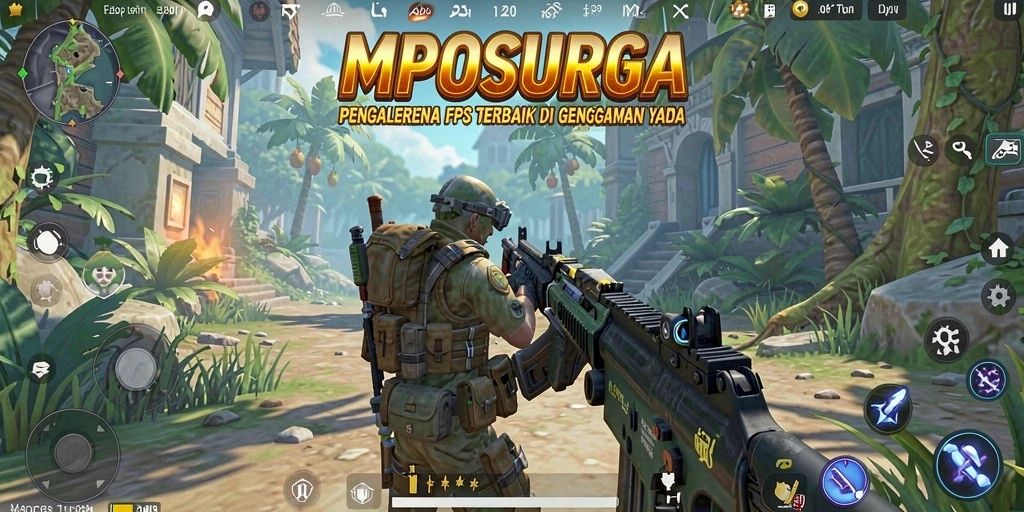 Tangkapan layar menampilkan aksi seru dalam MPOSURGA.