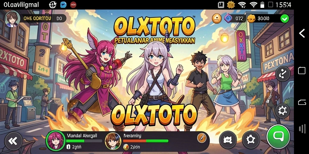Tampilan gameplay menarik dalam OLXTOTO dengan karakter anime yang dinamis.