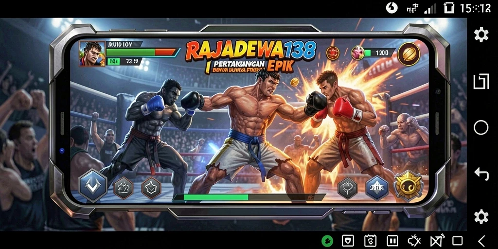 Tangkapan layar dari pertarungan epik di RAJADEWA138.