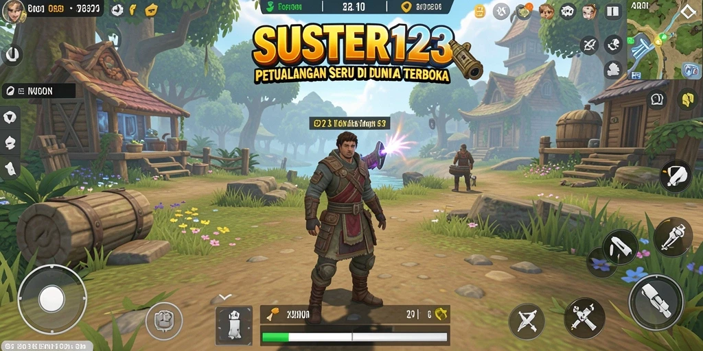 Screenshot SUSTER123 menampilkan aksi seru dalam dunia terbuka yang menakjubkan.