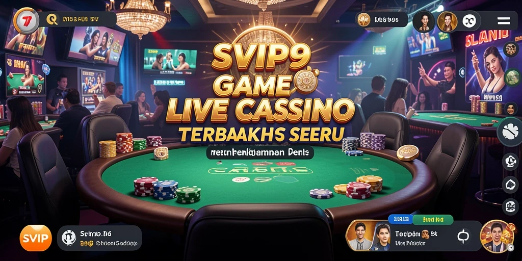 Screenshot gameplay Live Casino SVIP9 dengan dealer profesional.
