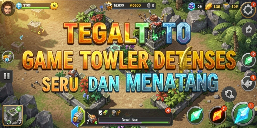 Screenshot gameplay TEGALTOTO yang menunjukkan aksi seru Tower Defense.